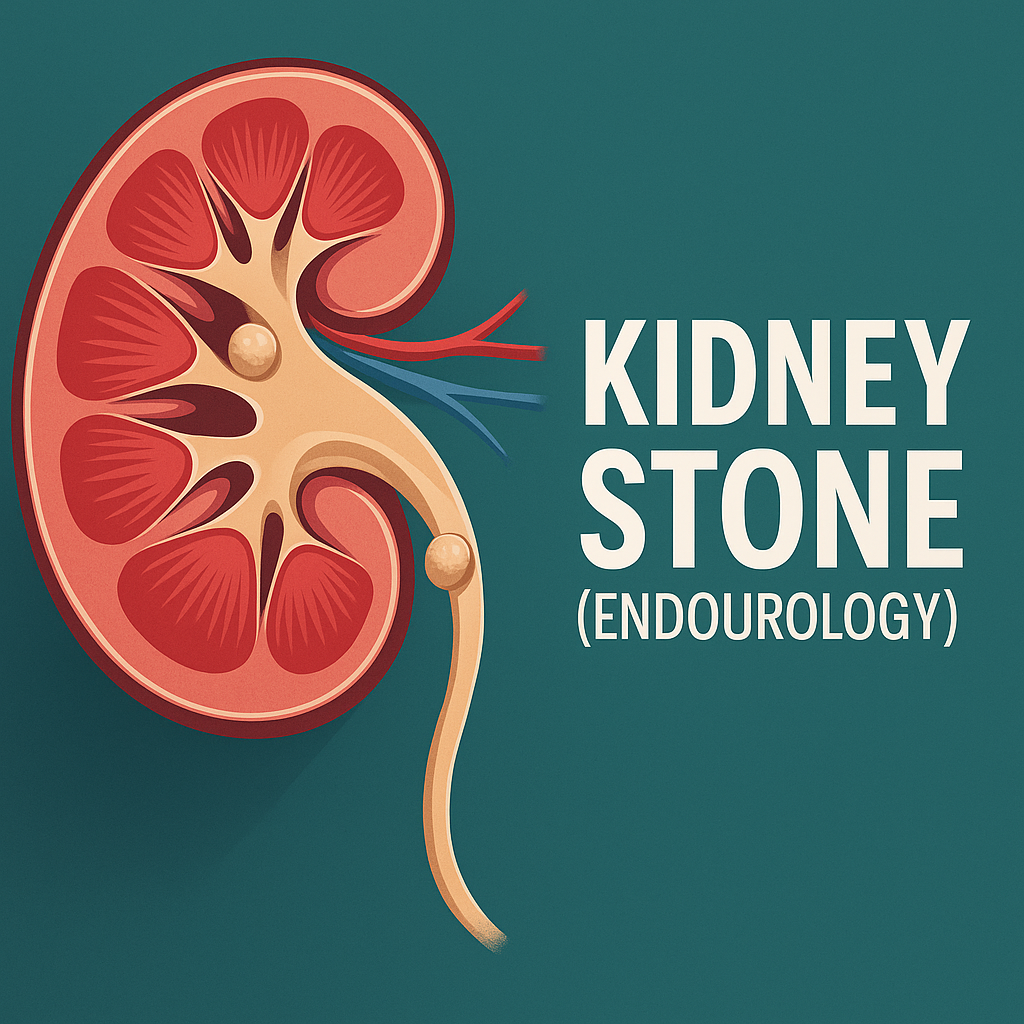 Kidney stone treatment (RIRS/PCNL/URSL) illustration